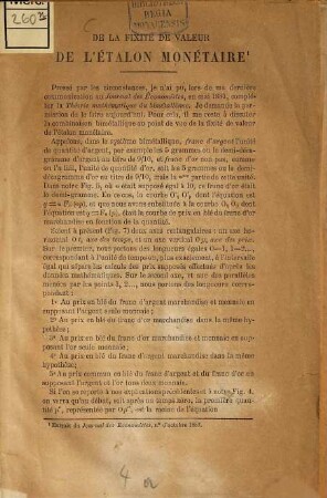De la fixité de valeur de l'étalon monétaire : (Extrait du Journal des Economistes No Octobre 1882.)