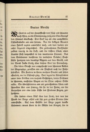 87-97, Beatus Mensch