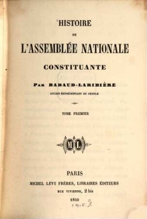 Histoire de l'assemblée nationale constituante, 1