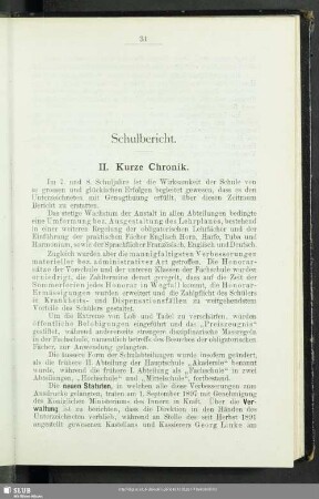 Schulbericht