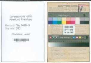 Entnazifizierung Josef Glaentzer , geb. 07.03.1922 (Polizist)