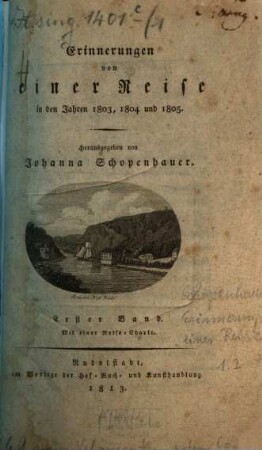 Erinnerungen von einer Reise in den Jahren 1803, 1804 und 1805. 1