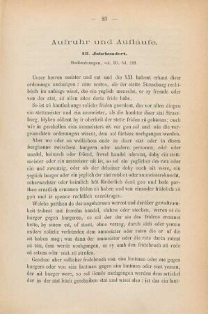 Aufruhr und Aufläufe