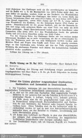 Ueber die Linien gleicher magnetischer Declination, Inclination und Intensität in Deutschland