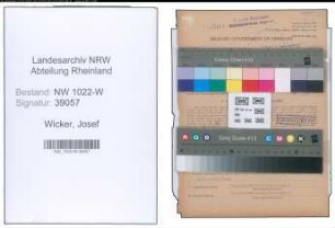 Entnazifizierung Josef Wicker , geb. 10.12.1894 (Bahnbeamter)
