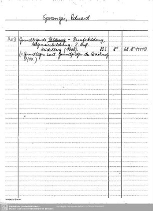 Spranger, Eduard