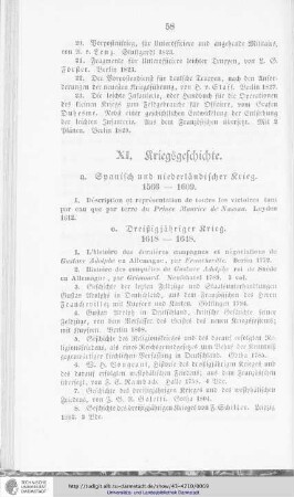XI. Kriegsgeschichte