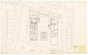 Forschungsinstitut für angewandte Mikroskopie, Photographie und Kinematographie, Karlsruhe: Vorentwurf. Grundriss Erdgeschoss 1:200