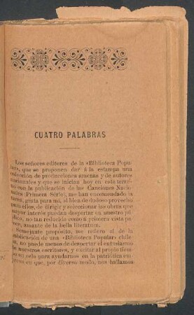 Cuatro palabras