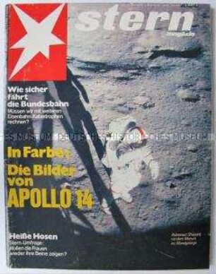 Wochenzeitschrift "stern" u.a. zur Mondlandung von "Apollo 14"