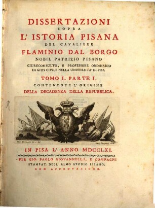 Dissertazioni Sopra l'Istoria Pisana, 1,1