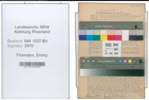 Entnazifizierung Emmy Frormann , geb. 25.05.1907 (Kindergaertnerin)