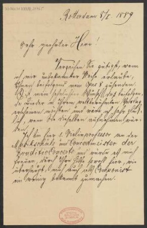 Brief an B. Schott's Söhne : 08.01.1889