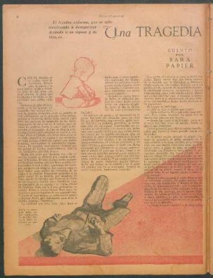 Una tragedia humana : Cuento por Sara Papier