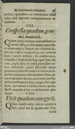 CXI. Conspecta quadam gemma luculenta