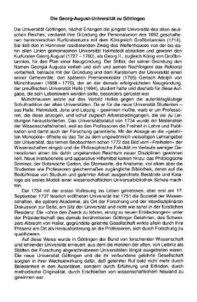 Die Georg-August-Universität zu Göttingen