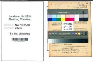 Entnazifizierung Johannes Sieling, geb. 11.07.1901 (Amtsgehilfe)