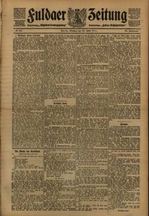 Ausgabe vom Montag, den 26. Juni 1911.