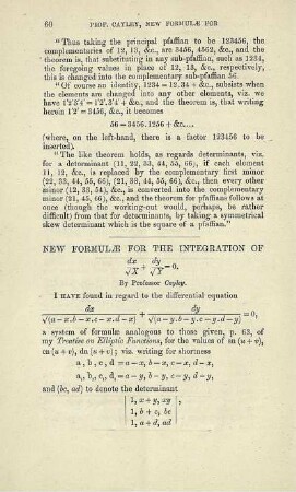New formulae for the integration of ... .