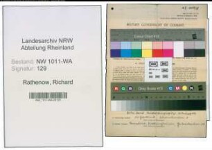 Entnazifizierung Richard Rathenow , geb. 21.10.1892 (Hauptwachmeister)