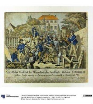 Schrecklicher Martertod der Abgeordneten der Frankfurter National Versammlung Fürsten Lichnowsky u. Generals von Auerswald in Frankfurt a. M., No. 1387