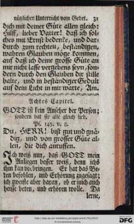 Achtes Capitel