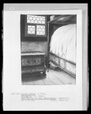Die Stille in der Bettkammer (Mühlgrün, Kreis Eger)