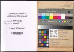 Entnazifizierung Elisabeth Claudi , geb. 14.01.1909 (Apothekerin)
