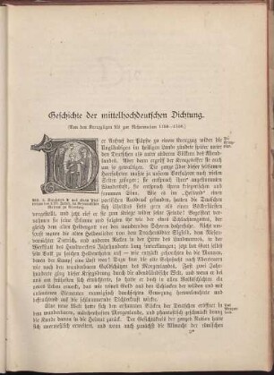 Geschichte der mittelhochdeutschen Dichtung. (Von den Kreuzzügen bis zur Reformation 1150-1500.)