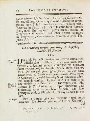 De Creatione rerum omnium, de Angelis, Diabolo, & Homine. VII.