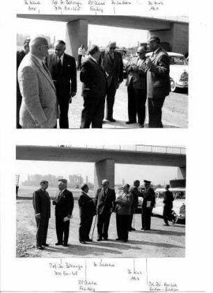 Die im Bau befindliche A 5 Bereisung durch den Bundesminister für Verkehr Dr. Hans-Christoph Seebohm am 11.07.1958