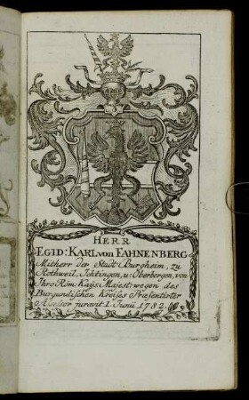 Herr Egid: Karl von Fahnenberg[...] - Herr Christian, Freyherr von Ulmenstein[...]