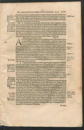 De septem statibus ecclesiae. Cap. V.