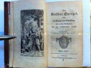 Erstausgabe des philosophisch-didaktischen Staatsromans Der Goldene Spiegel von Wieland