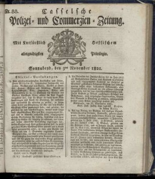 Nr. 88, Sonnabend den 3ten November. 1821