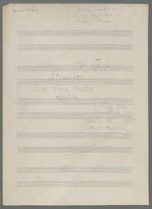 Trios, vl, vla, vlc, op.32, a-Moll - BSB Mus.ms. 23178-2 : E. W.F. // Streichtrio // Viol Viola Vcello // op. 32 // E. W.F.