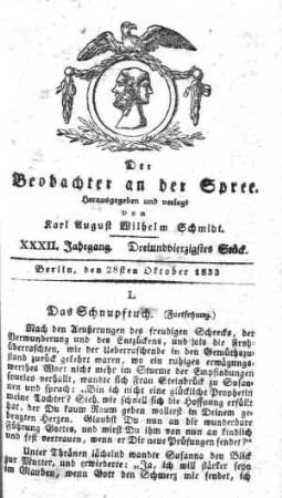 43. Stueck, 28. Oktober 1833