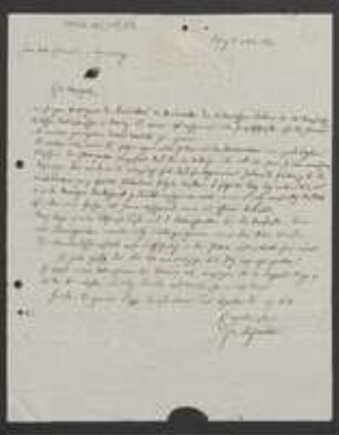 Brief von Friedrich Hofmeister an August Emanuel Fürnrohr