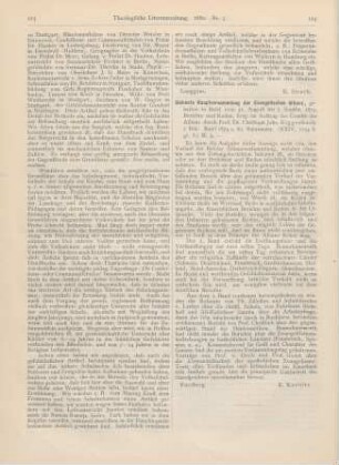 124 [Rezension] Riggenbach, Johs. (Hrsg.), Siebente Hauptversammlung der Evangelischen Allianz, gehalten in Basel vom 31. August bis 7. Septr. 1879. Berichte und Reden. 2 Bde