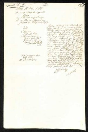 Handschriftliches Schreiben
