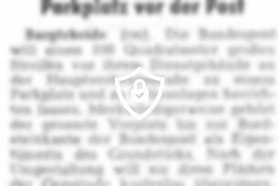 Parkplatz vor der Post