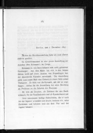 Berlin, den 5. December 1897