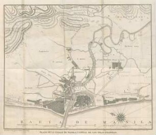 Plano de la ciudad de Manila, capital de las Yslas Filipinas