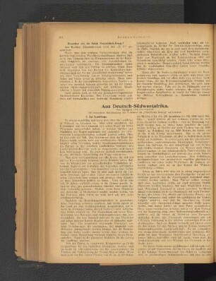 Aus Deutsch-Südwestafrika.