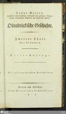 6: Osnabrückische Geschichte : Zweiter Theil. Mit Urkunden