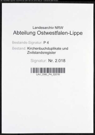 Zivilstandsregister der Munizipalität Altena (GHT 1810), 3 Bände. (Gemeinde: Altena, Kreis Altena)