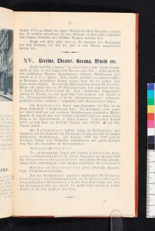 XV. Vereine, Theater, Gesang, Musik etc.