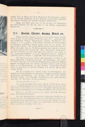 XV. Vereine, Theater, Gesang, Musik etc.
