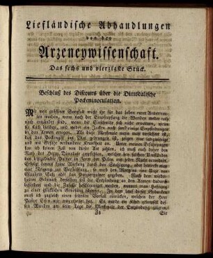 Das sechs und vierzigste Stück. - Das funfzigste Stück.