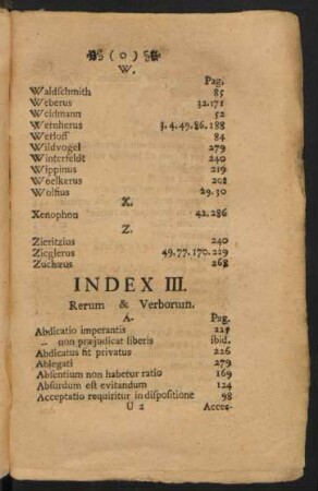 Index III. Rerum & Verborum.
